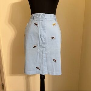 Dog embroidered skirt
